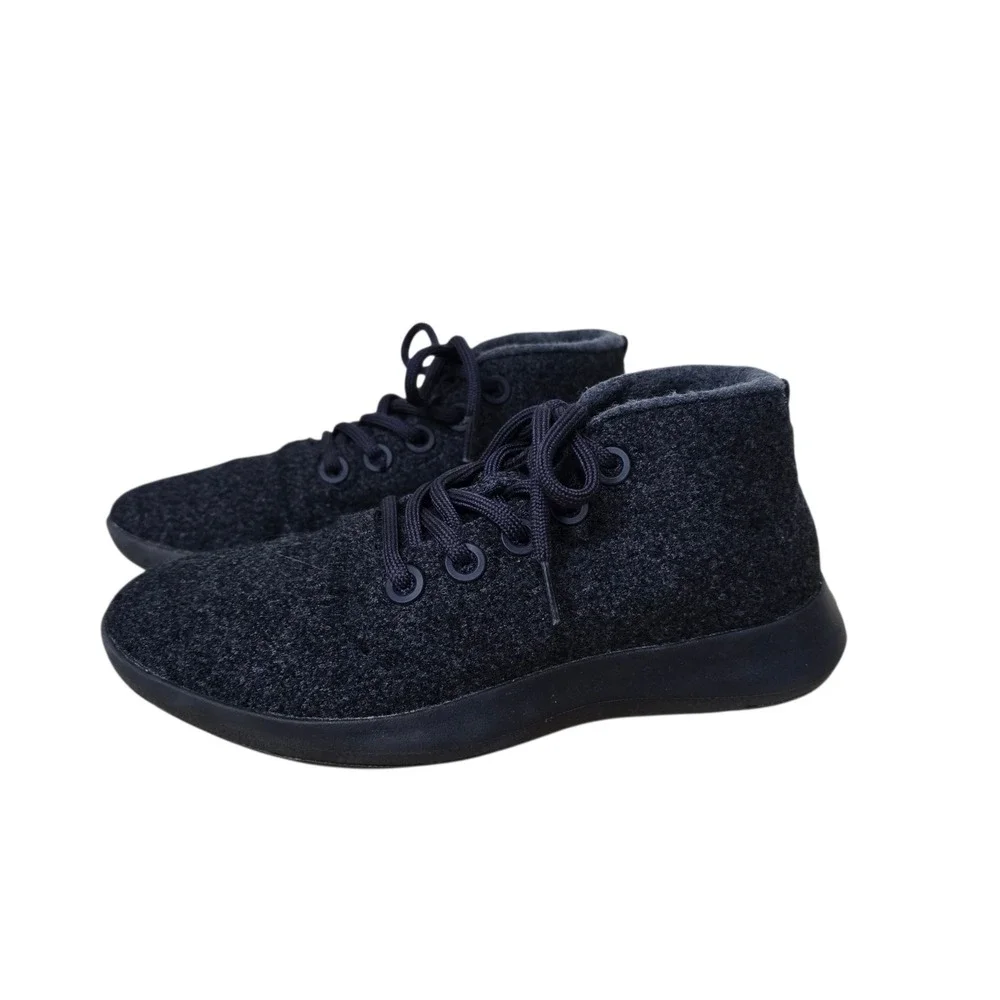 Allbirds Wool Runner-up Mizzle Navy Blue High Top Sneakers Womens Size 8 Gorp